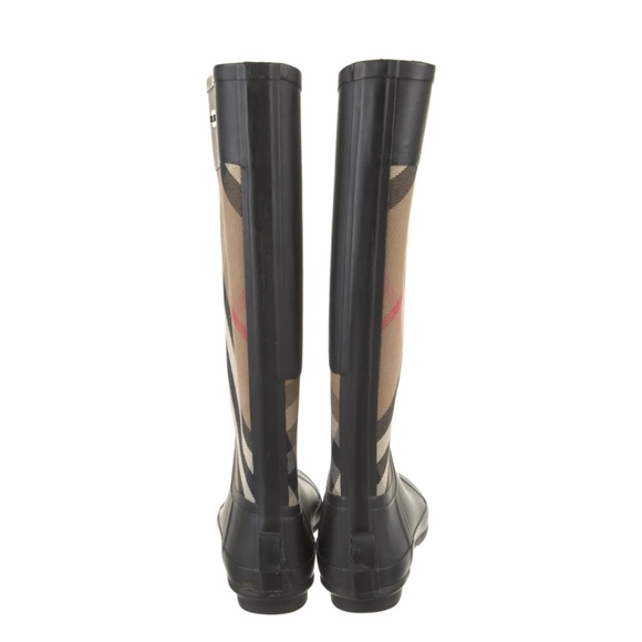BURBERRY House Check Pattern Rain Boots - Picture 2 of 4